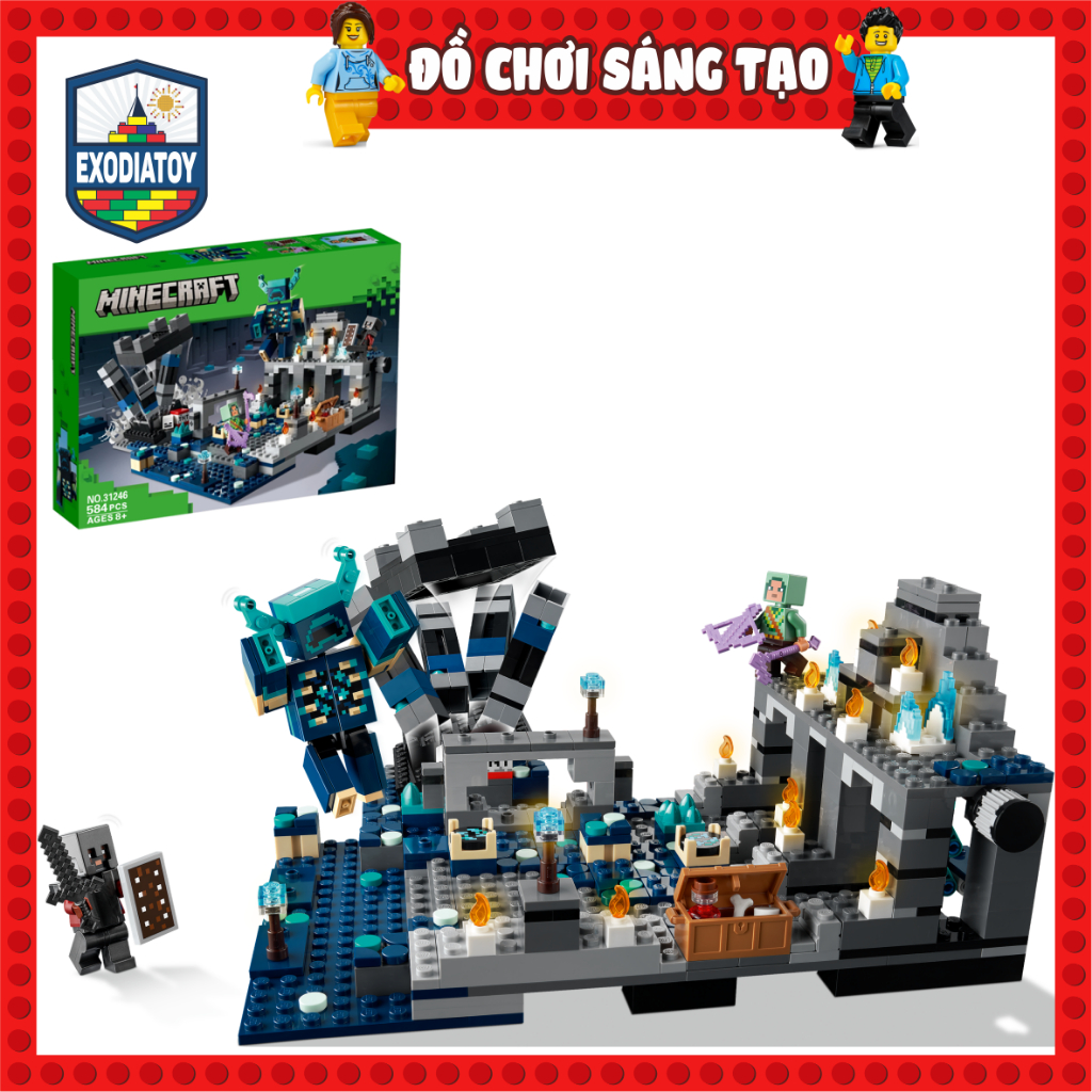 Xếp hình Minecraft Trận Chiến Tại Đầm Lầy : The Deep Dark Battle - Đồ ...