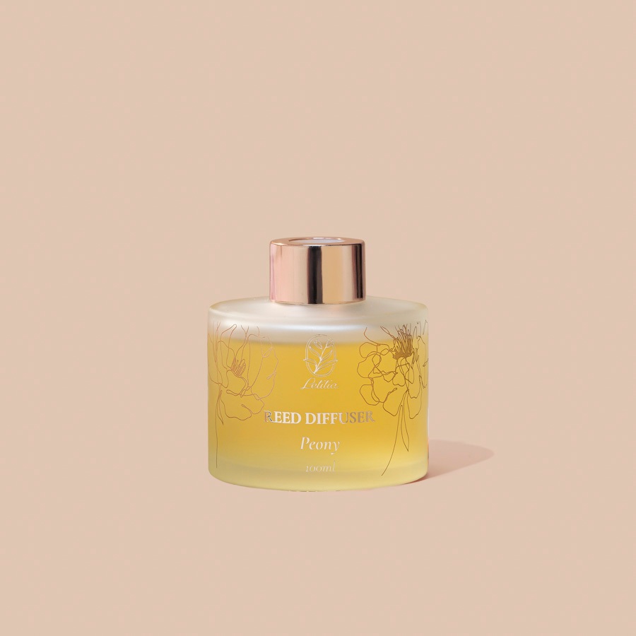 Tinh Dầu Khuếch Tán Cao Cấp Cắm Que Thơm Phòng Letitia Hương Peony Size 100ml