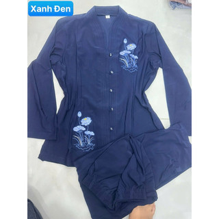 Thun Bà Lai #  Đồ Bộ Nữ# Quần Áo Nữ Jacket Top Kem Dress Women # Đồ Lam Đi Chùa