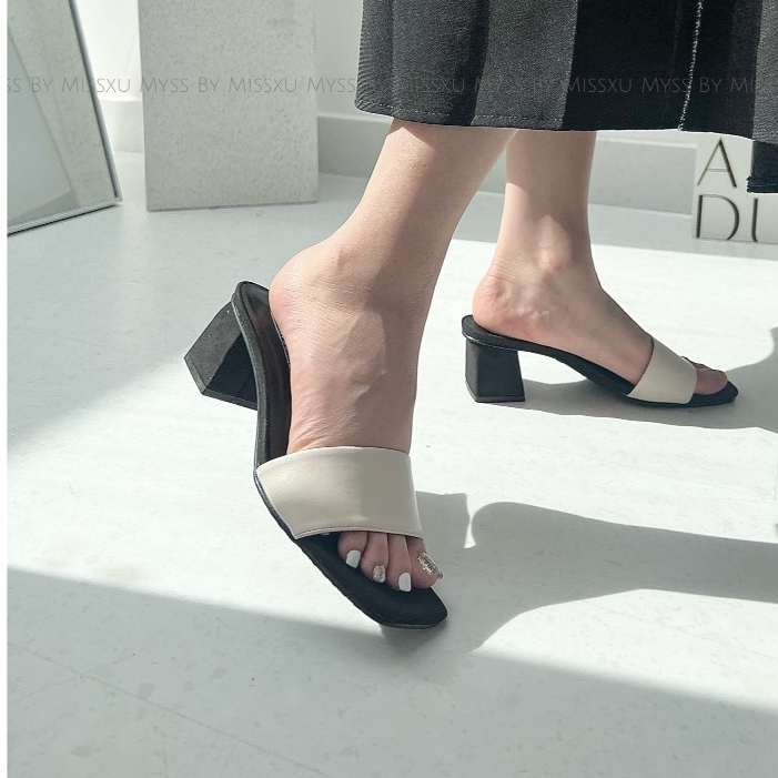Giày guốc nữ MYSS quai ngang bản nhỏ 5 cm thời trang - SU127