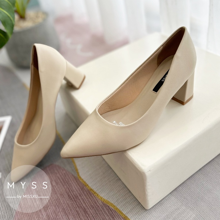 Giày cao gót nữ MYSS mũi nhọn gót trụ 6 cm cao cấp - CG288