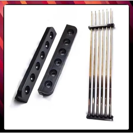 Giá Treo Cơ Bida - Giá Để Cơ Bida Treo Tường, Giá Nhựa Để 6 Gậy Bi-A dành cho CLB