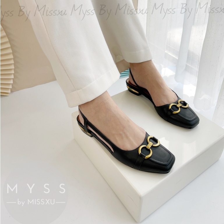 Giày cao gót nữ MYSS mũi vuông cài khoen OO gót 3 cm thời trang - CG232