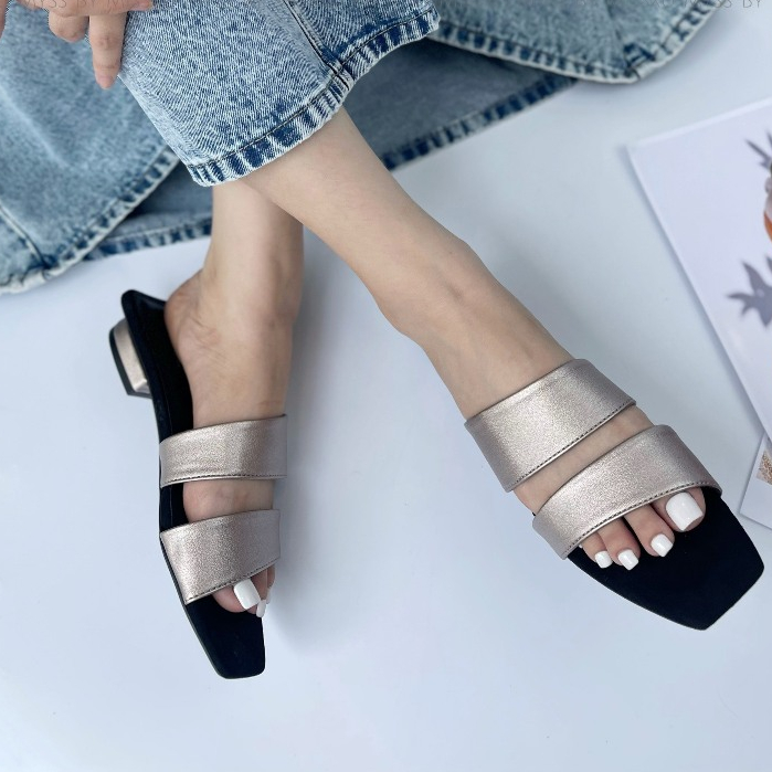 Dép nữ MYSS 2 quai ngang xéo 1,5cm cao cấp - DE120