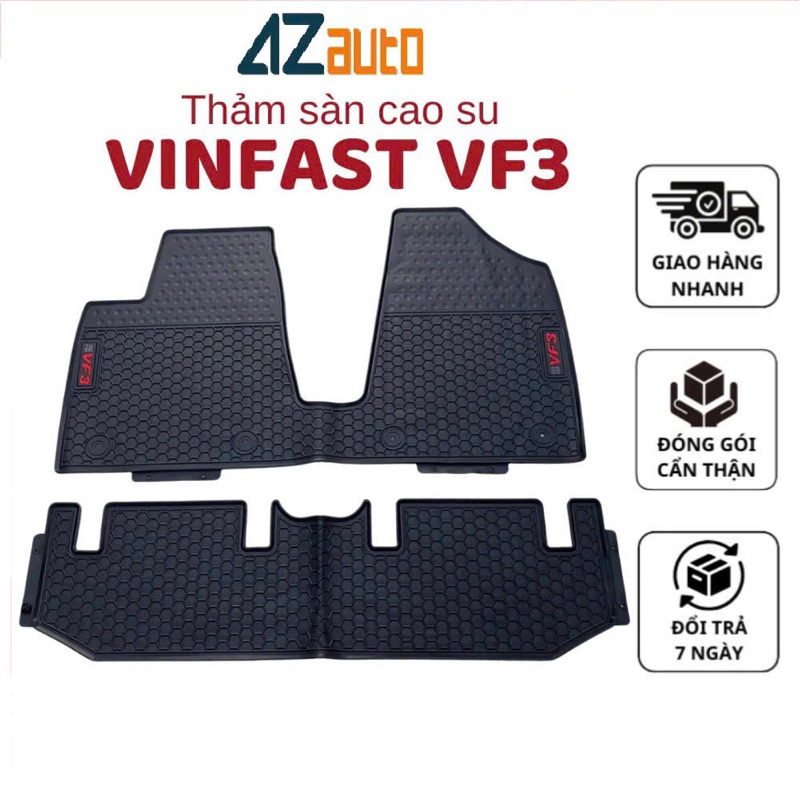 Thảm lót sàn cao su đúc xe Vinfast VF3 không mùi Hàng cao cấp