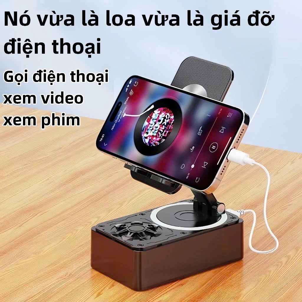 Loa Bluetooth K1 Loa 3 Trong 1 Tích Hợp Sạc Dự Phòng , Làm Loa Phát Nhạc, Giá Đỡ Điện Thoại Chống Trượt Có Thể Gập Lại