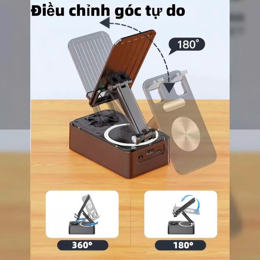 Loa Bluetooth K1 Loa 3 Trong 1 Tích Hợp Sạc Dự Phòng , Làm Loa Phát Nhạc, Giá Đỡ Điện Thoại Chống Trượt Có Thể Gập Lại