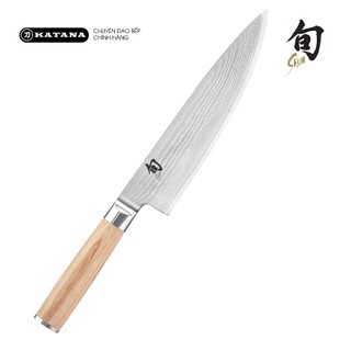 Dao thái thịt cá cao cấp KAI Nhật Bản - Shun Classic White Chef VG-M Damascus 69 lớp DM0706W (200mm)