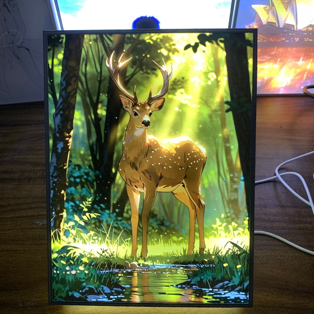 Tranh đèn led 3D đổi màu 3 chế độ - Tranh đèn led 3D trang trí bàn làm việc, đèn ngủ