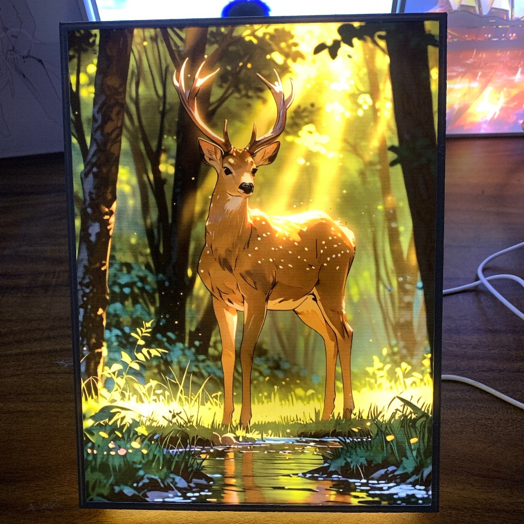 Tranh đèn led 3D đổi màu 3 chế độ - Tranh đèn led 3D trang trí bàn làm việc, đèn ngủ