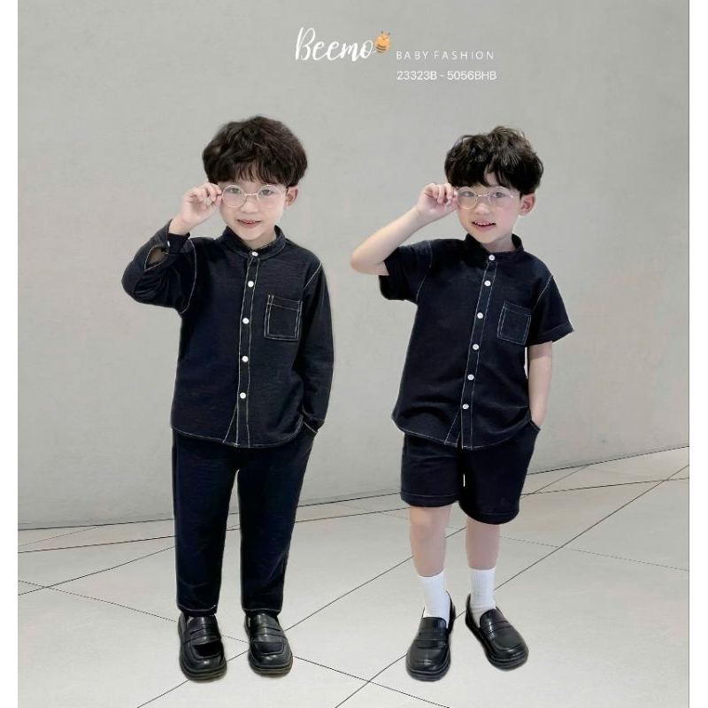 (Beemo chính hãng) Set somi cổ tàu giả jean
