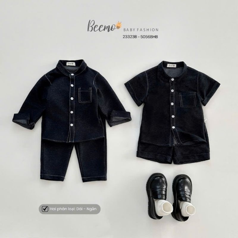 (Beemo chính hãng) Set somi cổ tàu giả jean