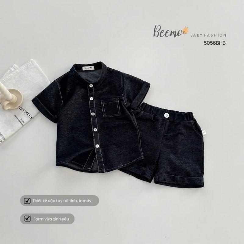 (Beemo chính hãng) Set somi cổ tàu giả jean