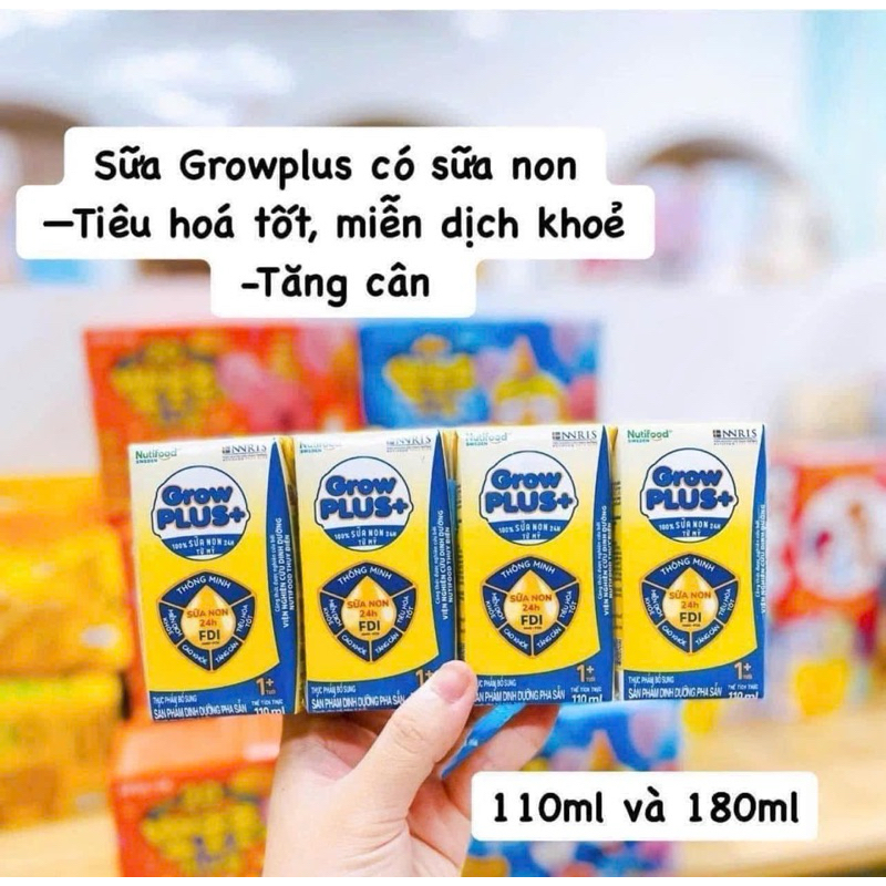Sữa non pha sẵn Nutifood Growplus+ Tăng sức đề kháng, Tiêu hoá tốt cho bé từ 1+