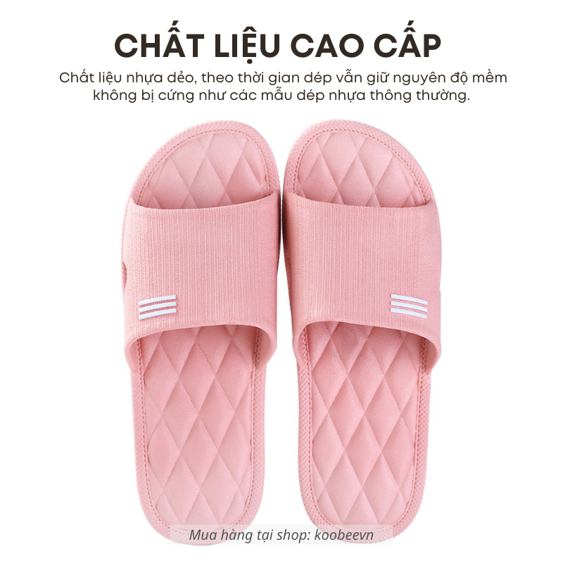 Dép Đi Trong Nhà Nam Nữ 8 Màu Chống Trơn Trượt, Êm Chân Đi Nhà Tắm Văn Phòng | 0178