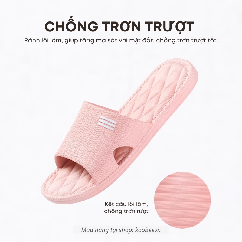 Dép Đi Trong Nhà Nam Nữ 8 Màu Chống Trơn Trượt, Êm Chân Đi Nhà Tắm Văn Phòng | 0178