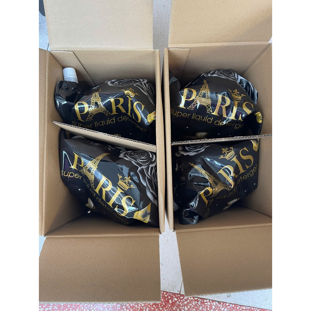Sỉ Combo 4 túi nước giặt xả paris (14,5 kg) - Mỗi túi 3,6 lít - Thơm nước hoa - Làm sạch nhanh