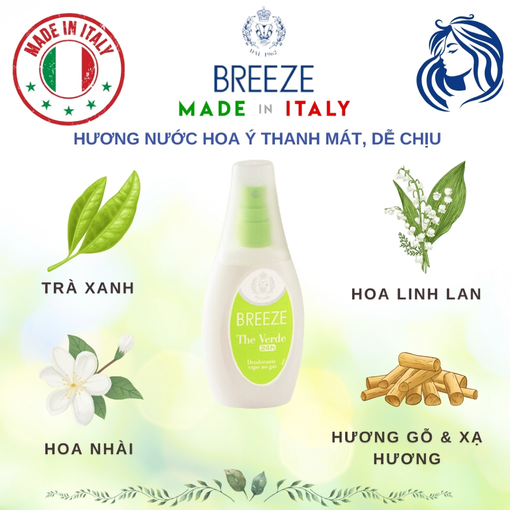Thiết kế của Xịt Khử Mùi Nữ Breeze Tiêu Chuẩn