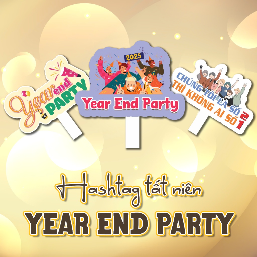 Hashtag cầm tay YEP year end party cuối năm, Hashtag tất niên công ty ...
