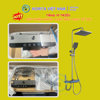 Sen Cây Tắm Đứng Nóng Lạnh V7 Pro  Phím Đàn  Led Hiển Thị Nhiệt Độ Nước Và Thời Gian Tắm, Củ Sen Lõi Đồng