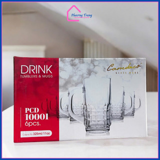 Bộ 12 Ly Thủy Tinh Có Quai 131 Uống Cà Phê 275ML, PCD10001 Cẩm Đạt - Phương Trang