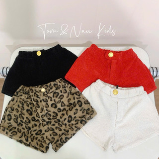 Q44-Quần short cho bé gái nhung dạ size từ 9-35Kg