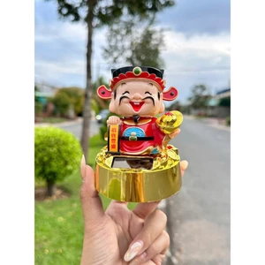 TƯỢNG THẦN TÀI GẬT ĐẦU MAY MẮN BẰNG NĂNG LƯỢNG MẶT TRỜI