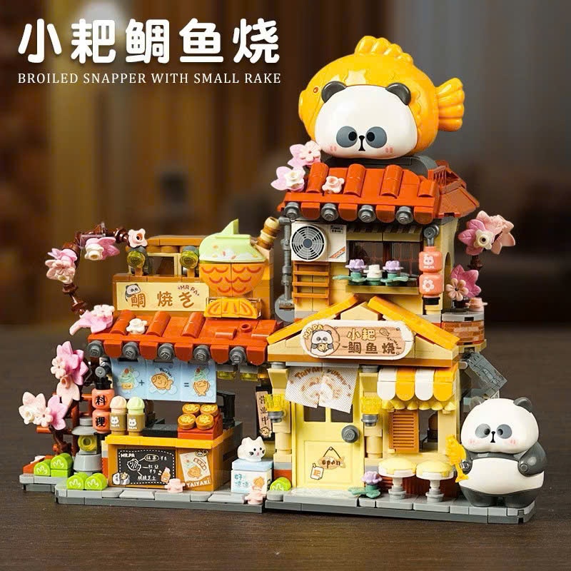 Ảnh Đồ chơi lắp ráp khối xây dựng LOZ mini Mô Hình Cửa hàng Panda 7201-7202 1
