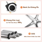 Ghế gaming ghế công thái học cao cấp, ghế văn phòng tựa đầu nâng hạ ngả lưng tiện ích, ghế game gaming ghế livestream — ảnh 6
