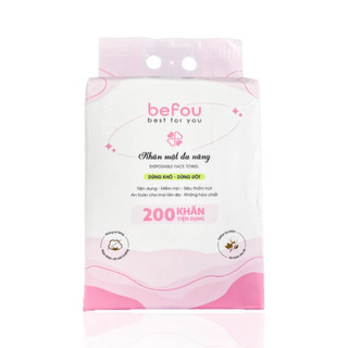 Khăn Mặt Khô Đa Năng Befou Best For You Disposable Face Towel (80 khăn, 200 khăn)