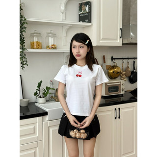 Áo Thun Nữ Baby Tee '' Nơ Cherry '' - Kraken Drk siêu dễ thương 100% cotton .
