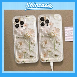 Ốp Lưng iPhone Vườn Hoa Viền Thẳng, Trong Suốt, Bảo Vệ Camera - iP 7/8/X/XS/11/12/13/14/15/16/17/Plus/Pro/Max/Air