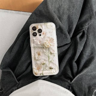 Ốp Lưng iPhone Vườn Hoa Viền Thẳng, Trong Suốt, Bảo Vệ Camera - iP 7/8/X/XS/11/12/13/14/15/16/17/Plus/Pro/Max/Air