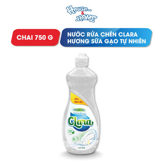 Combo 2 Chai Nước Rửa Chén Clara Chính Hãng Hương Sữa Gạo 750g NRCSG01 - Nước Rửa Bát Thơm Dịu, Đánh Bay Dầu Mỡ