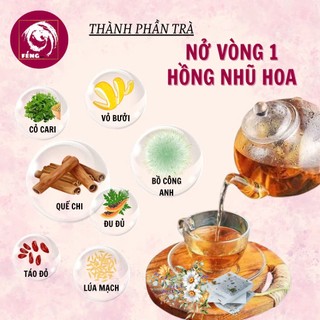 [Tăng vòng 1 tự nhiên] Trà tăng size vòng 1 Fengcha làm tăng estrogen tự nhiên gúp vòng 1 phát triển bịch 30 túi lọc