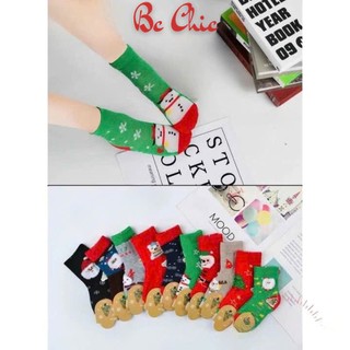 Set 10 đôi tất Noel cổ cao, tất, vớ giáng sinh cho bé trai, bé gái họa tiết dễ thương từ 1 - 12 tuổi BC_CHIC LINGERIE