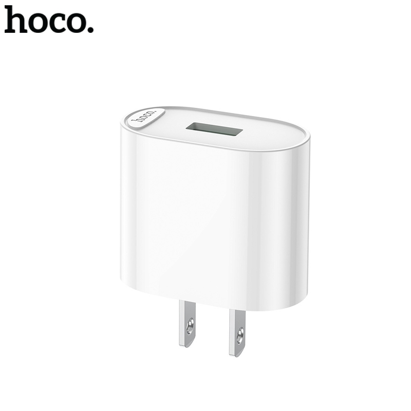 Củ sạc điện thoại Hoco C109 có cổng USB sạc nhanh 18w, chân cắm dẹp ...