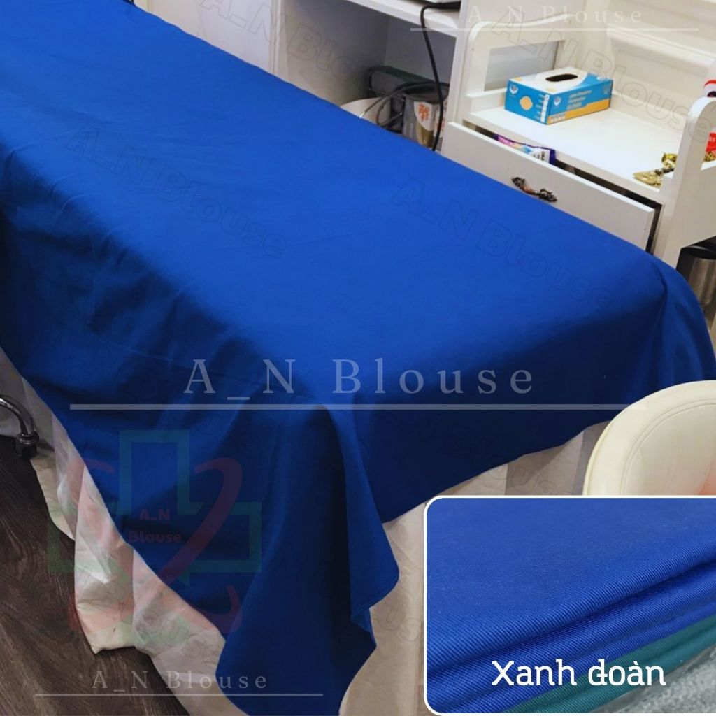 Ga phủ giường y tế, phẫu thuật, spa với 3 màu cơ bản - Khăn y tế, Khăn trải bàn nha khoa hàng kaki đẹp