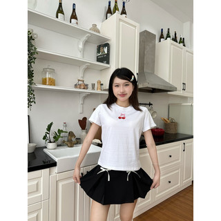 Áo Thun Nữ Baby Tee '' Nơ Cherry '' - Kraken Drk siêu dễ thương 100% cotton .
