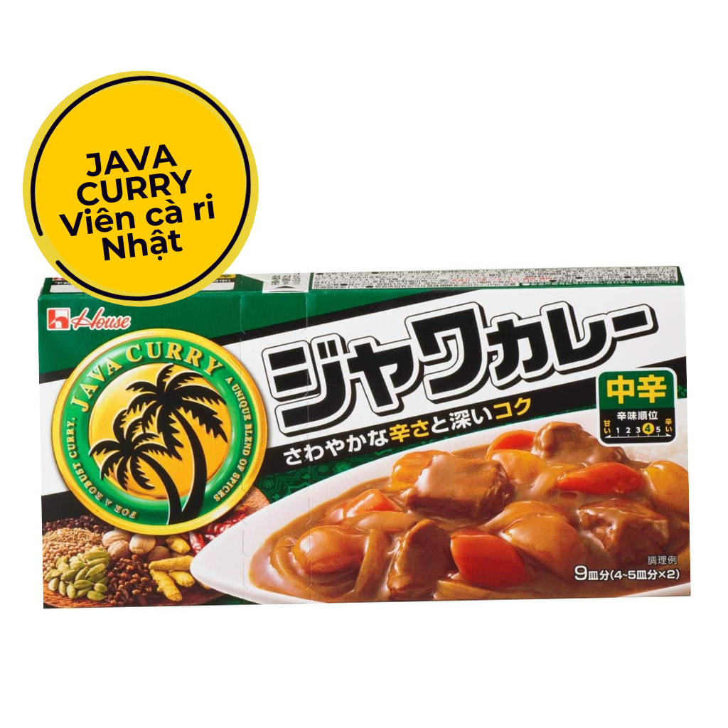 Java curry số 4 cay vừa/ Viên cà ri cô đặc số 4/ Nhập khẩu Nhật Bản ...