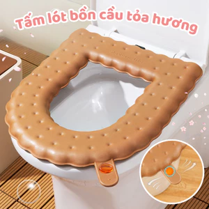 Miếng Đệm Lót Bồn Cầu Kèm Tinh Dầu Tỏa Hương Thơm Chất Liệu Silicon EVA Êm Ái Chống Thấm Bốn Mùa