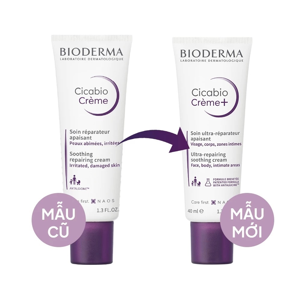 Ảnh Kem phục hồi da tổn thương Bioderma Cicabio Creme+ 40ml (mẫu mới) 2
