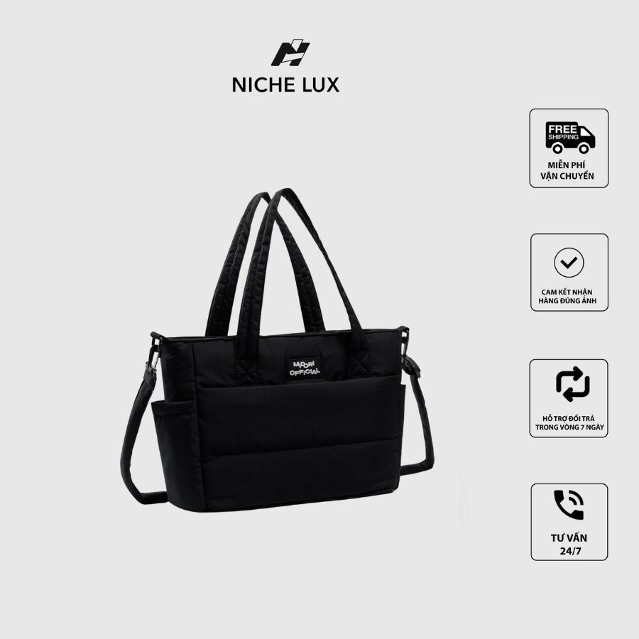 Túi Xách phao SMART Tote Nam Nữ Polyester Đeo Vai Đựng Laptop Đi Học Làm | NICHE LUXURY