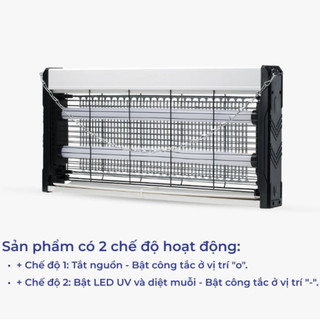 Đèn Bắt Muỗi Rạng Đông DBM01 & DBM02 - Đèn Diệt Côn Trùng Bằng Trường UV Cho Nhà Hàng, Bệnh Viện
