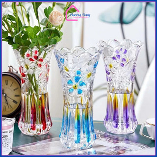 [Freeship] Lọ hoa màu cắm hoa cao 25cm thuỷ tinh cao cấp sang trọng - Bình hoa thủy tinh màu cao cấp - Phương Trang