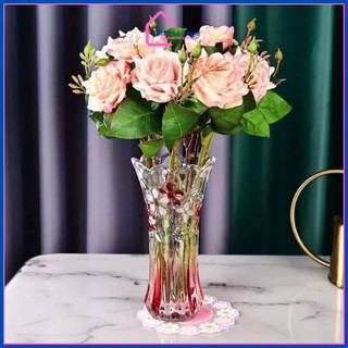 [Freeship] Lọ hoa màu cắm hoa cao 25cm thuỷ tinh cao cấp sang trọng - Bình hoa thủy tinh màu cao cấp - Phương Trang