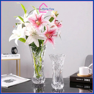 [Freeship] Lọ hoa màu cắm hoa cao 25cm thuỷ tinh cao cấp sang trọng - Bình hoa thủy tinh màu cao cấp - Phương Trang