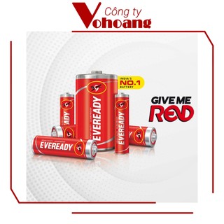 Bộ 4 pin AAA - Pin đũa Eveready Heavy Duty 1.5V carbon không sạc (Đỏ)