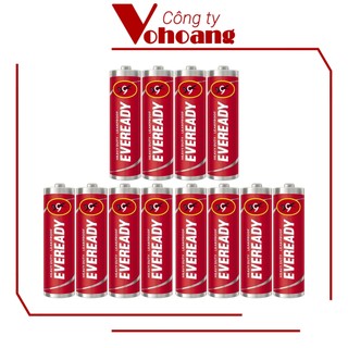 Bộ 12 pin AA Eveready Heavy Duty (Đỏ) - Pin tiểu 1.5V carbon không sạc