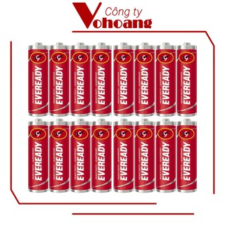 Bộ 16 pin AA Eveready Heavy Duty (Đỏ) - Pin tiểu 1.5V carbon không sạc